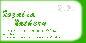 rozalia mathern business card